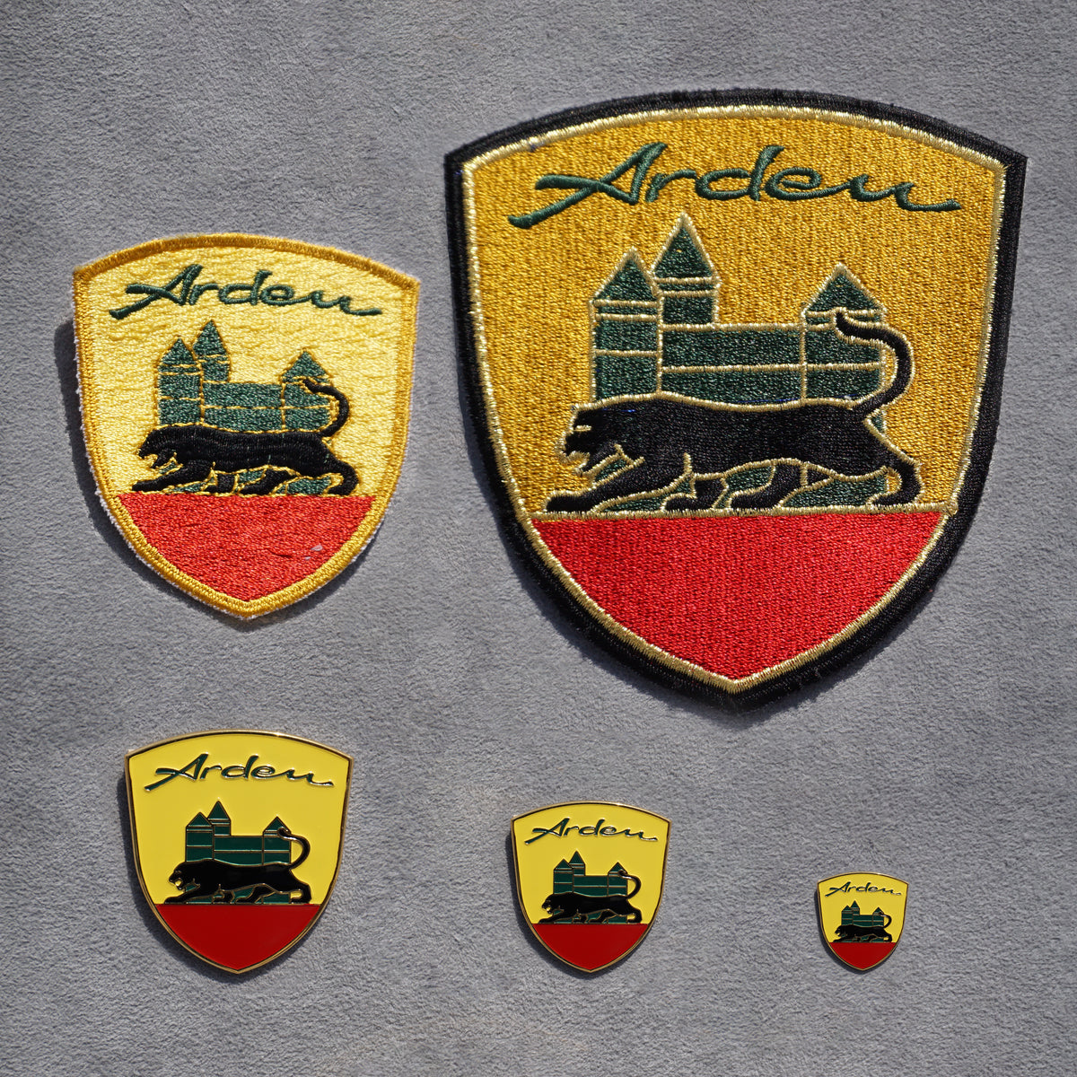 Set Arden Wappen und Arden Wappen Aufnäher