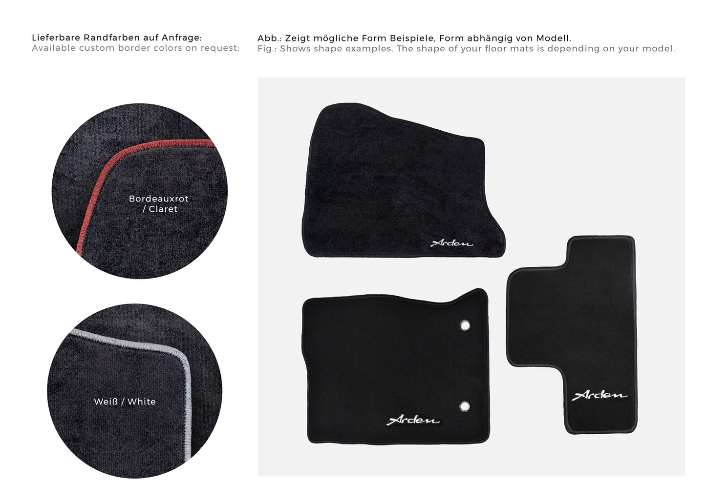 Arden Einlegeteppiche für F-Type, XKR-S, XK/R
