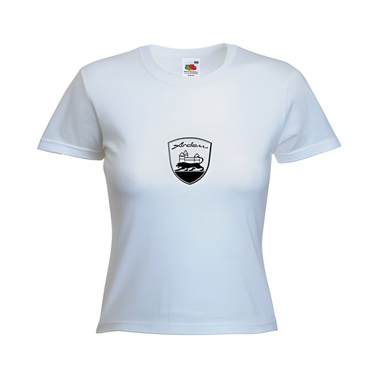 Arden Logo Shirt Damen, weiss