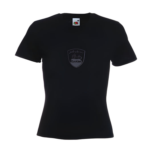 Arden Logo Shirt Damen, schwarz