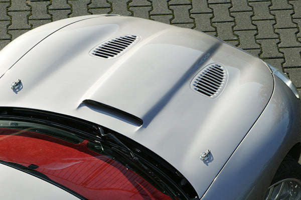 Jaguar XKR Style Bonnet Vents - ABS Plastic With Carbon Fiber Effect Finish (Pair)